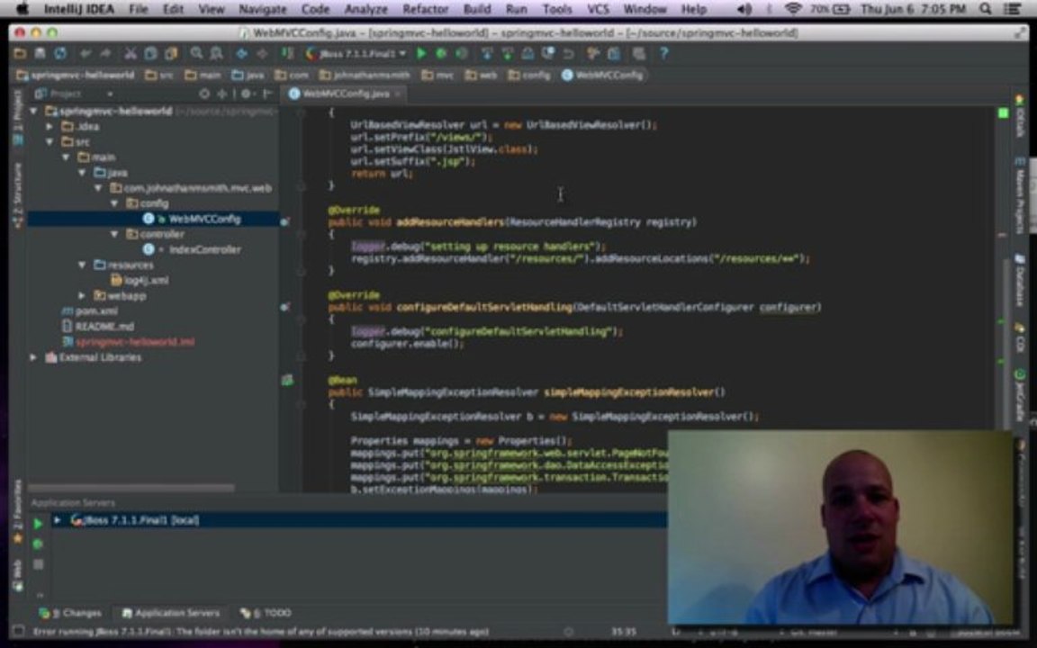 How To Use Spring's Java Configuration style with Spring MVC Web by Johnathan Mark Smith