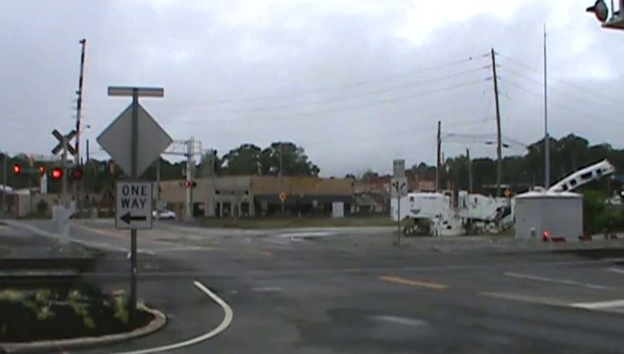 KCS autorack and stack train east through Austell Ga.