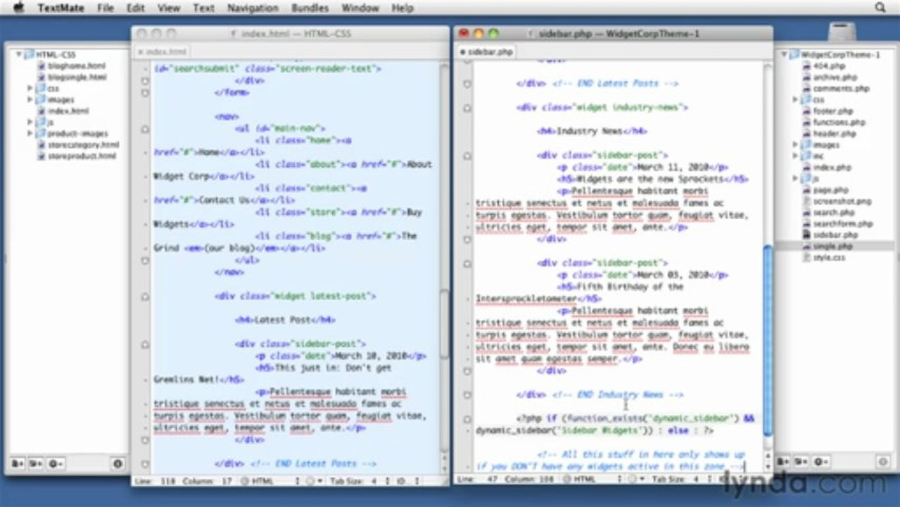 Wordpress and Custom Themes - Building the sidebar