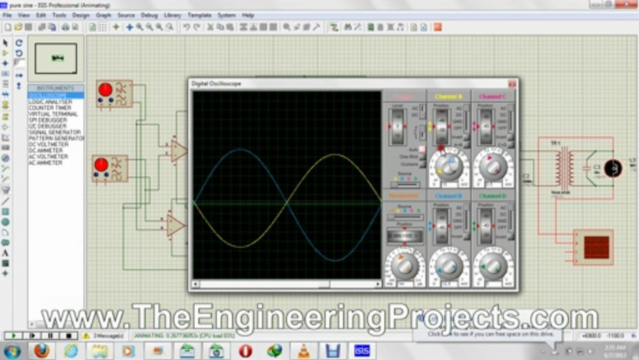 How To Use Oscilloscope in Proteus ISIS