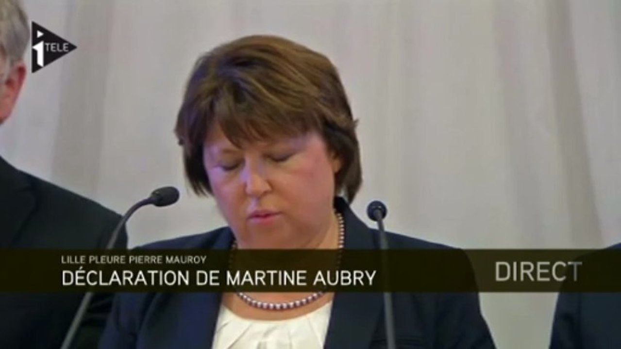 Pierre Mauroy était "un géant" pour Martine Aubry