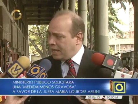 Tribunal recibió solicitud de libertad condicicional para Afiuni y sus abogados esperan decisión para hoy