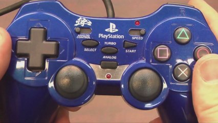 Classic Game Room - BLUE FUJIWORK ANALOG RENSYA PAD review for PS2