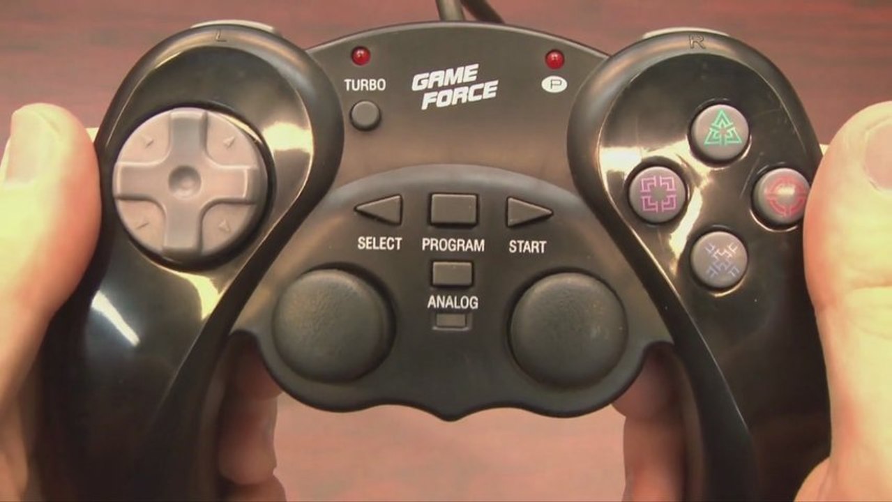 Classic Game Room - GAME FORCE DUAL FORCE 2 controller review for PS2