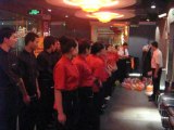 Shanghai 2009.  Orden de los empleados en un restaurante chino.
