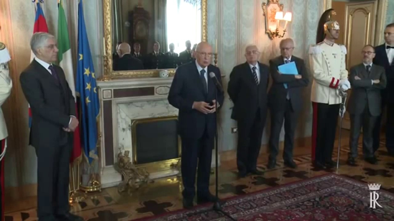 Roma - Napolitano in occasione del 196° anniversario della Polizia Penitenziaria (07.06.13)