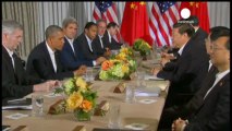 Les présidents américains et chinois plaident pour un...