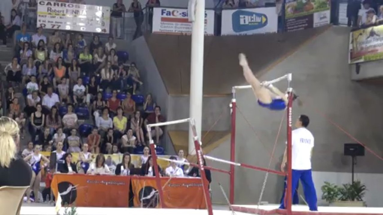 FFGYM - Clara Chambellant, 2013 Match France-Roumanie Junior, Barres