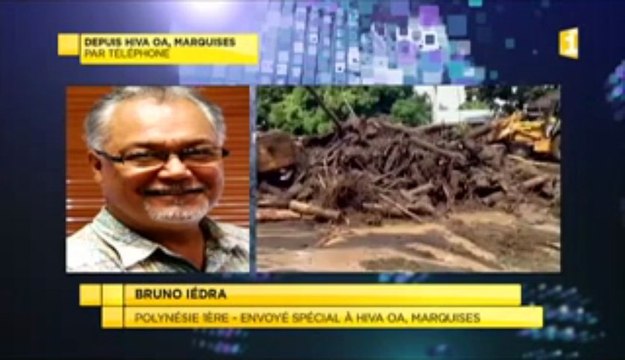 Les habitants du village d'Atuona encore sous le choc après les fortes inondations d'hier