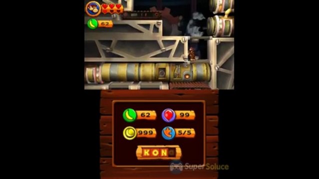 Soluce Donkey Kong Country Returns 3D : 7-2 Acier Assommant