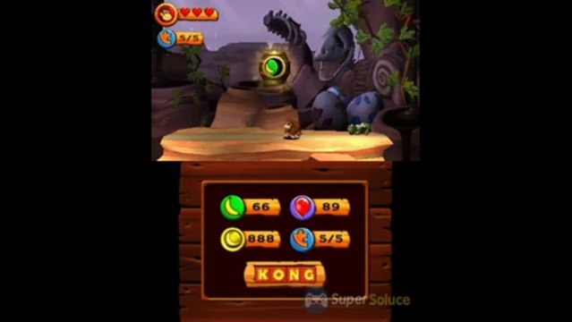 Soluce Donkey Kong Country Returns 3D : 6-2 Trafic Préhistorique
