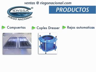 Compuertas deslizantes Riego Nacional