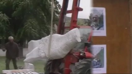 symposium de sculpture à Cerisy-la-Forêt en juin 2013