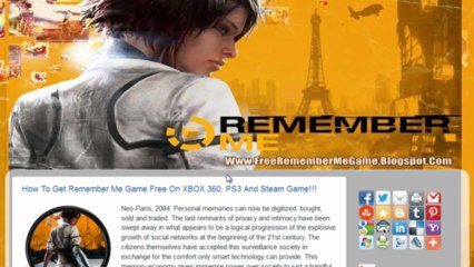 Install Remember Me Crack - Xbox 360 - PS3 - Steam