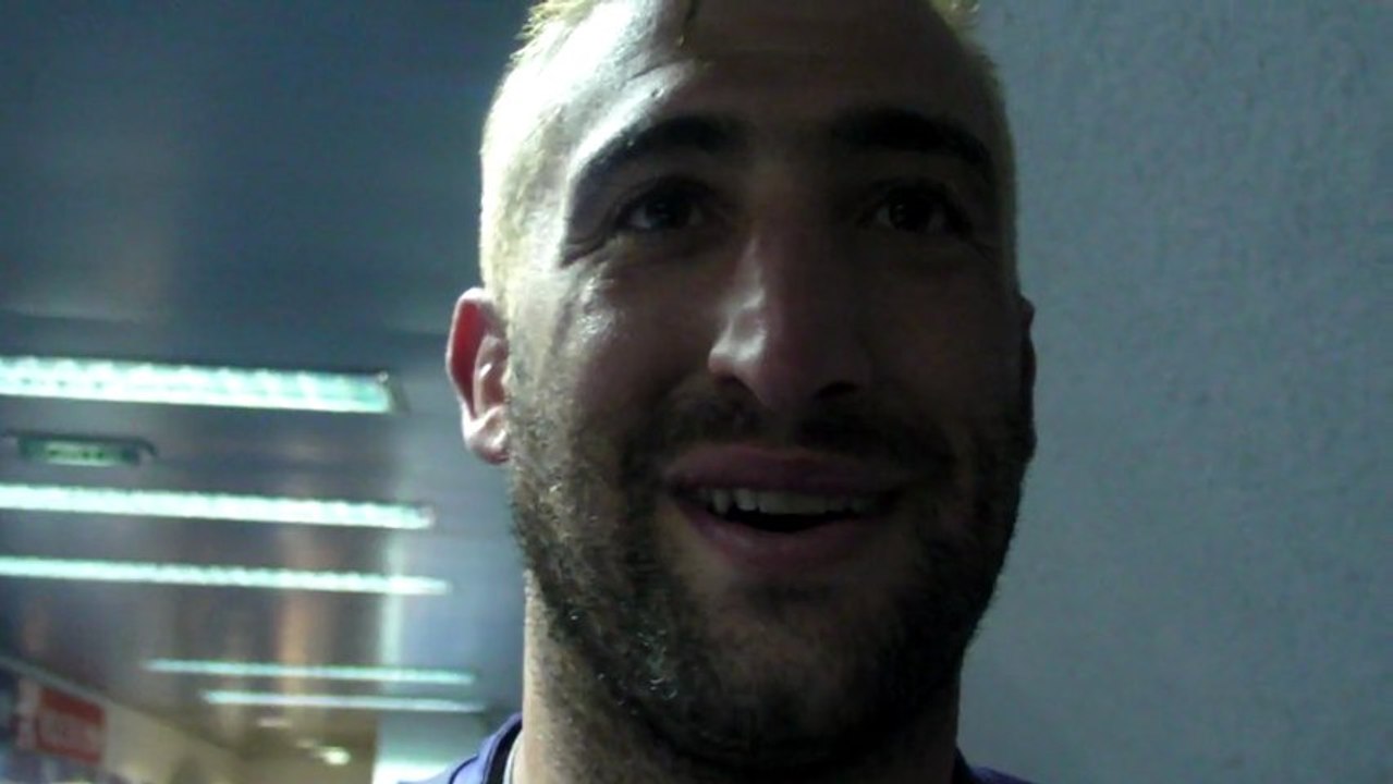 Rugby - Gregory Garnier réagit après le titre de champion de France de Fédérale1  de l'US Bressane