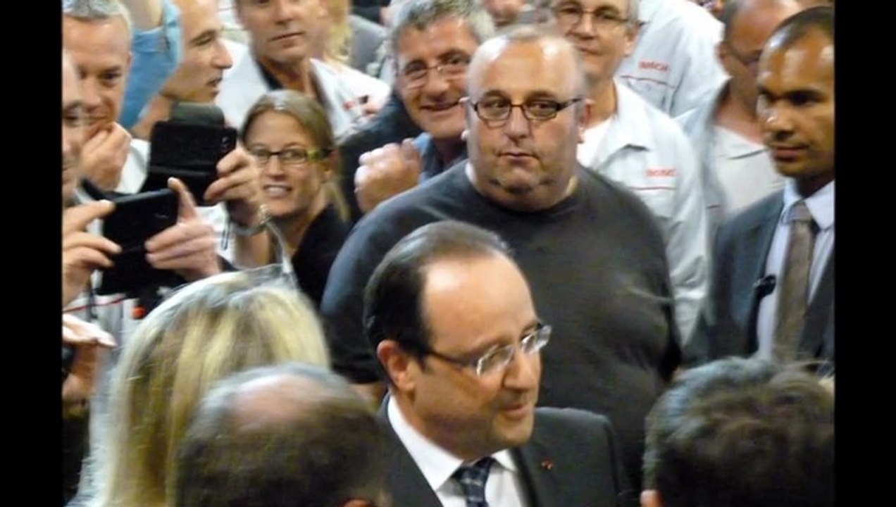 Visite du président  François Hollande à l'usine  BOSCH de Rodez  le 29.05.2013