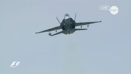 F1 - Canada 2012 - FA18 Hornet flies over the track