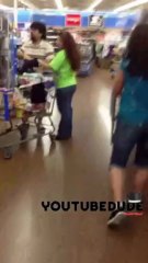 Mexican Girl Shopping at Walmart