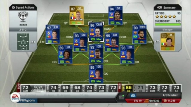 15.0 MILLION COIN TOTY Squad Builder - RONALDO - FIFA 13 - Ultimate Team