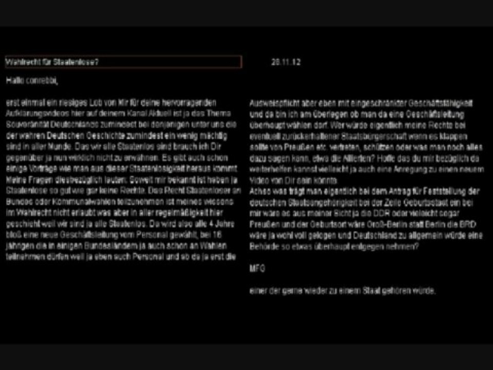 Preußen sind nicht staatenlos oder gar vogelfrei