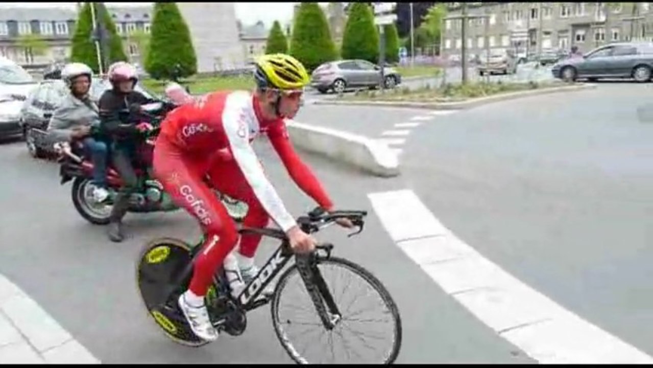 Reconnaissance du contre-la-montre Avranches-Le-Mont-Saint-Michel par Julien Fouchard
