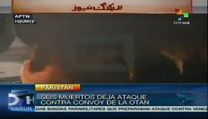 Seis muertos en atentado contra convoy de la OTAN en Pakistán