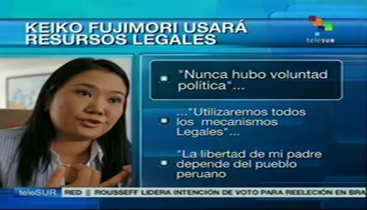 No hubo voluntad política para liberar a mi padre: Keiko Fujimori