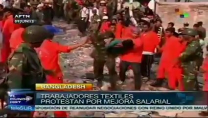 Trabajadores textiles de Bangladesh exigen seguridad y mejor salario