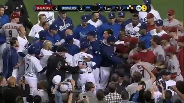 Dodgers y D´Backs protagonizaron trifulca en las grandes ligas