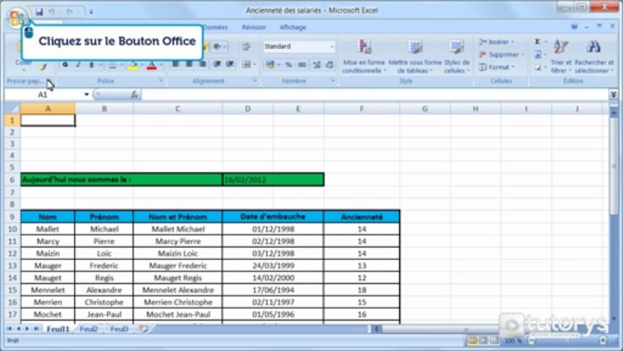 Comment créer et ouvrir un fichier Excel 2007