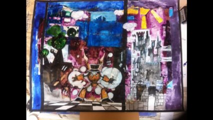 peintures sur papier