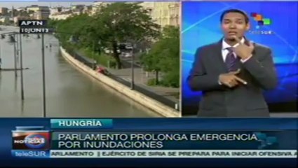Sigue alerta en Hungría por crecida de río Danubio