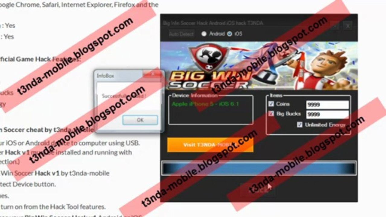 Big Win Soccer hack Android iOS No root