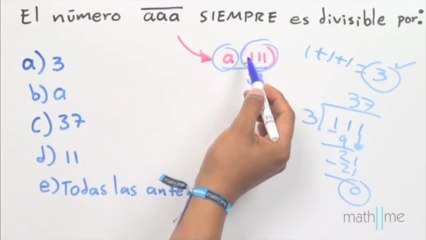 Hallar el divisor de ¨aaa¨ de {3,11,a,37}