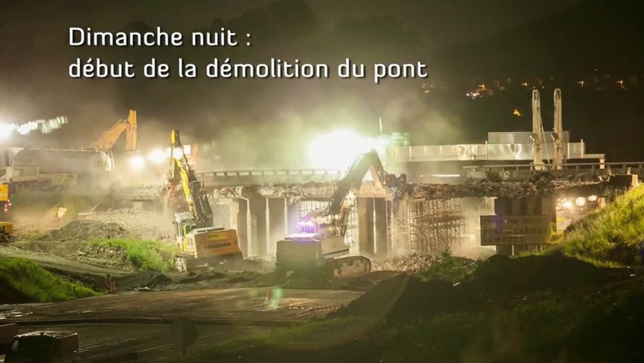 Vidéo (time lapse) de la déconstruction du pont du Brézet du 24 au 27 mai 2013