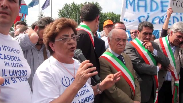 Teverola (CE) - La protesta degli operai Indesit -3- (10.06.13)