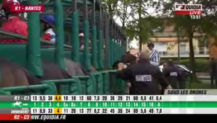 INCIDENT DURANT LE PARCOURS DU QUINTE DU 11 JUIN 2013 A NANTES R1/C1