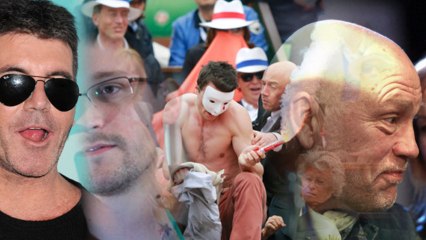 Simon Cowell Egged, NSA Whistleblowing, The French Open & Malkovich The Hero