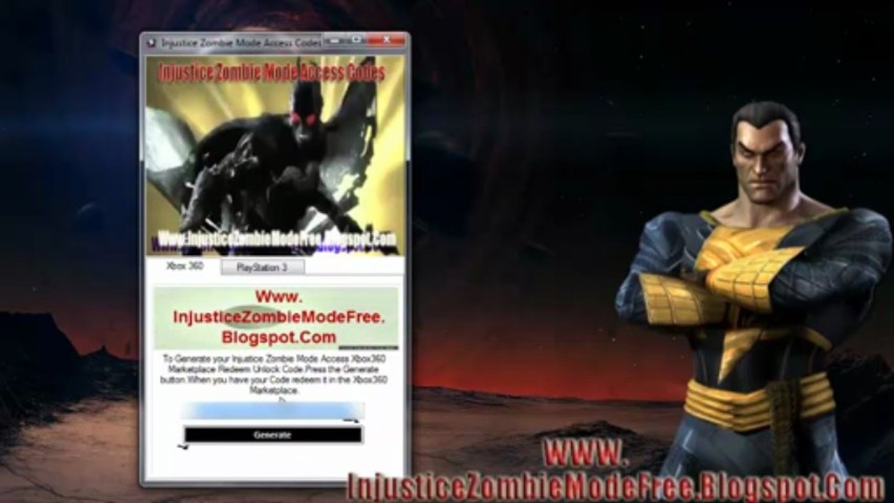 Injustice Zombie Mode Redeem Codes - Xbox 360,PS3