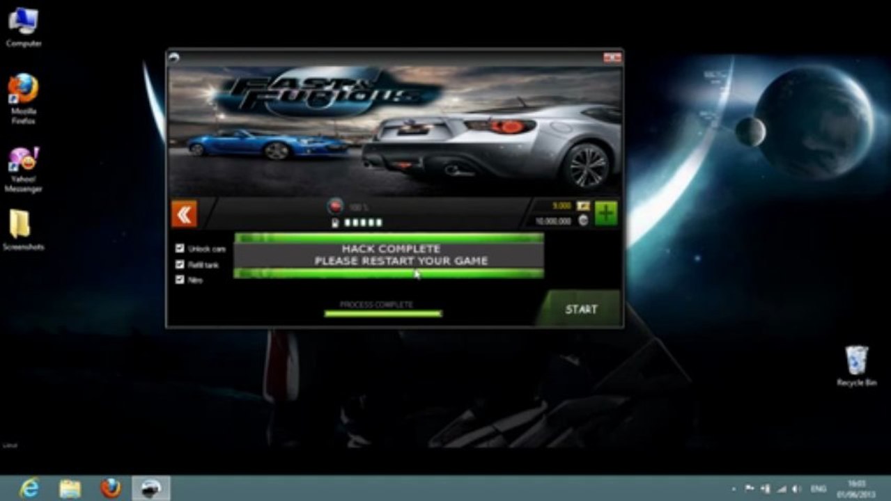 Fast and Furious 6 Game Android & iPhone iOS Hack 2013 Unlimited gold,nitro,Silver