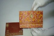W-8066,60 GSM, Maroon Color, Woolly Paper, Indian Designer Wedding Cards