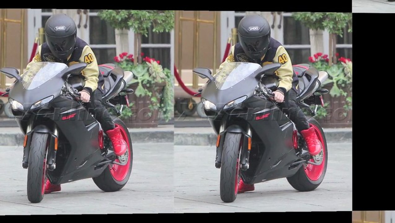Justin Bieber On His Ducati 848 EVO