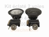 Kit éclaté 2 voies 200W - 2 x Ø 165mm - 2 x Ø 48mm - Boschmann