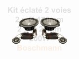 Kit éclaté 2 voies 200W - 2 x Ø 170mm - 2 x Ø 25mm - Boschmann