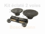 Kit éclaté 2 voies 300W - 2 x ø 165mm - 2 x ø 45mm - Boschmann