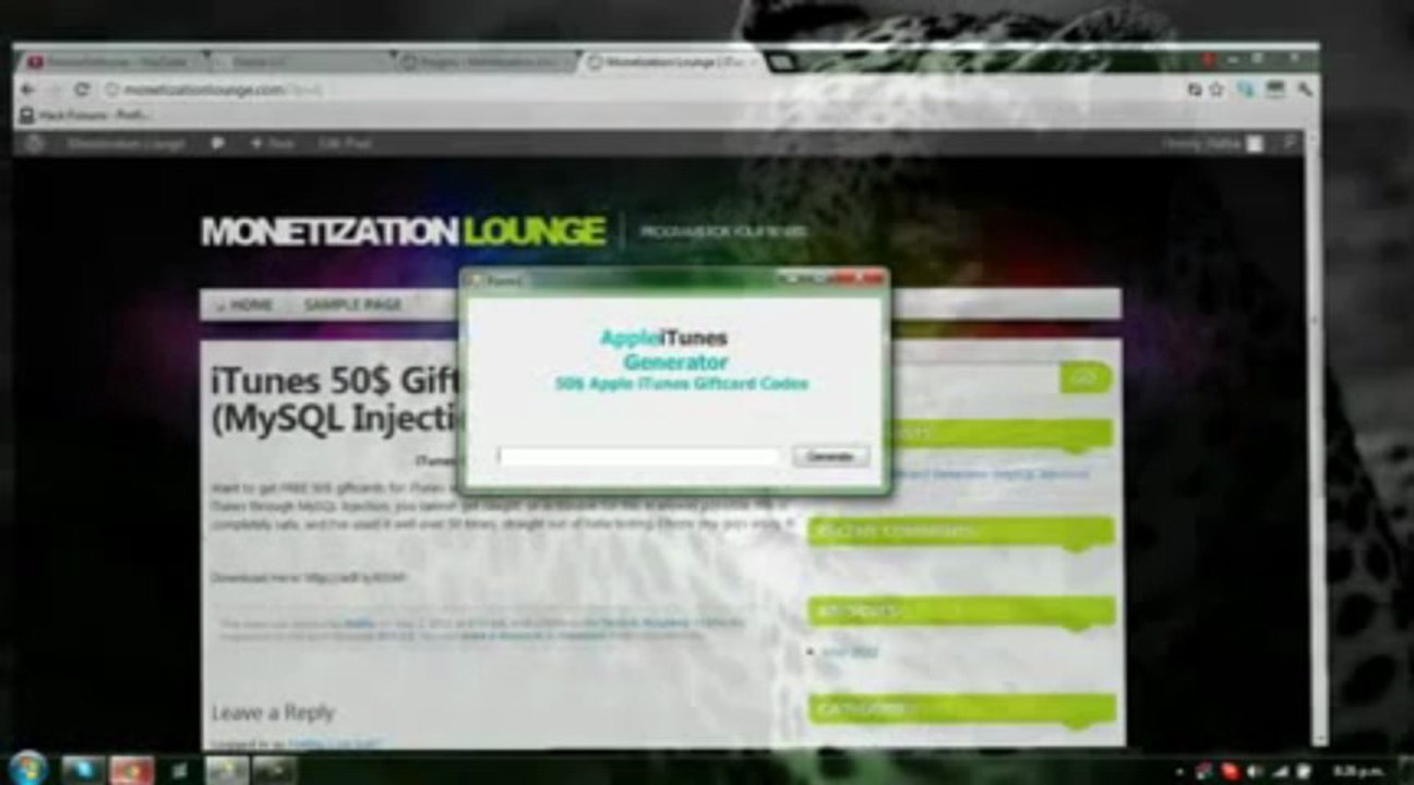 2013] iTunes Gift Card Generator (The Only Working Generator) Working 2013