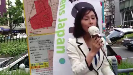 20130518 緑の党　長谷川ういこ、松本なみほ、鎌仲監督の街宣の様子
