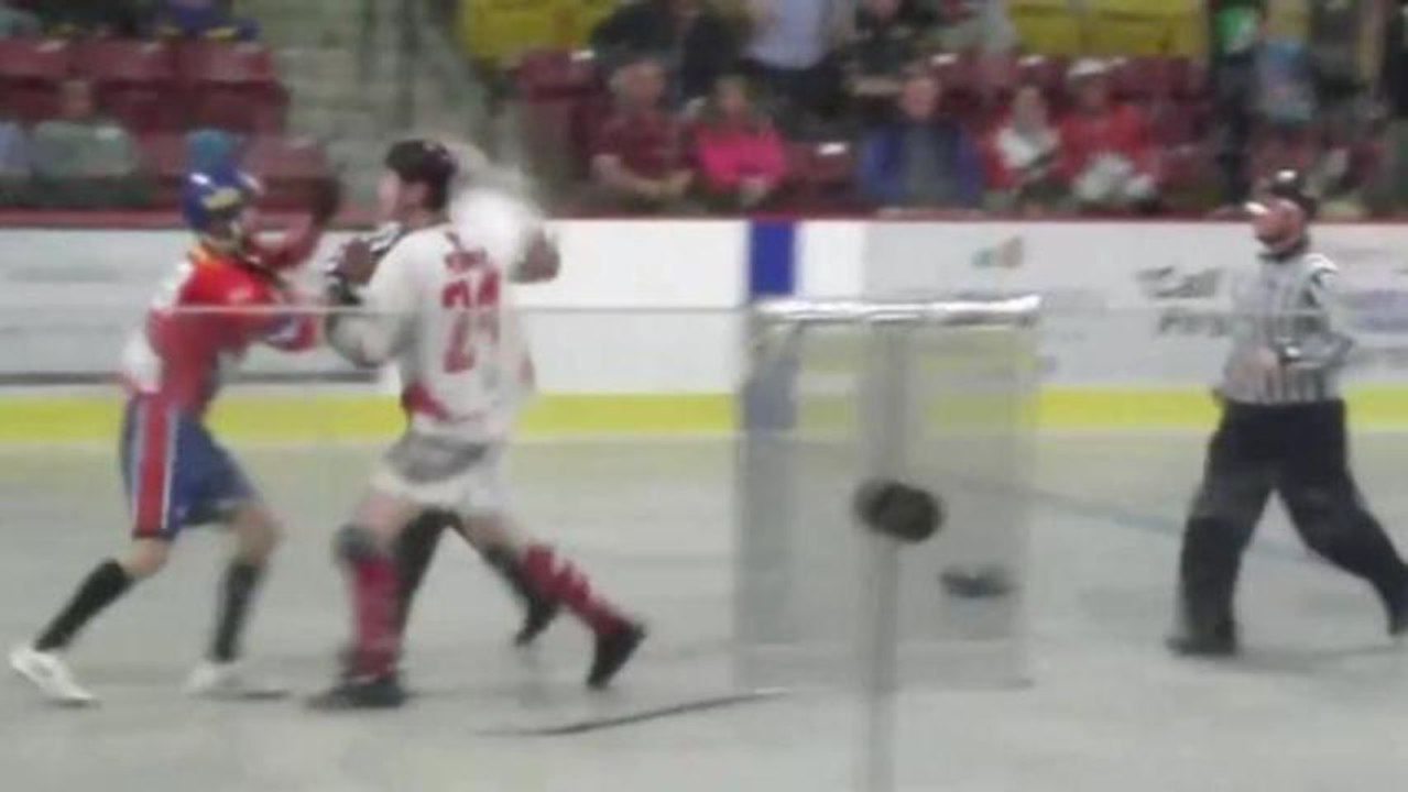 World Ball Hockey Player Loses It and Attacks Opponent video Dailymotion