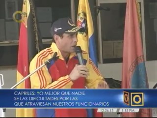 Capriles pide recursos para mejorar las condiciones de los trabajadores