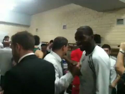 Ο Χάινς στα αποδυτήρια του Παναθηναϊκού